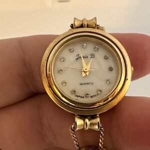 Junie B  Charm Gold Women's Teachers Themed Watch